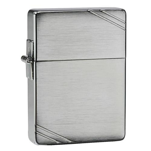 Zippo - REPLICA W/0 SLASH復刻 - 切角拉絲鍍鉻 - Rabbit Habit 