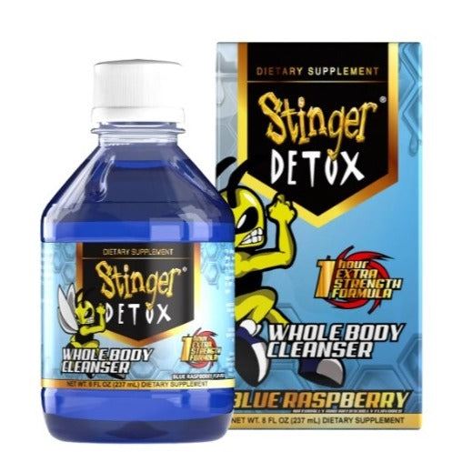 Stinger Detox Whole Body Cleanser 1 Hour Extra Strength – Blue Raspberry – 8 FL 排毒飲料 - 全身清潔劑 1 小時超強力飲料