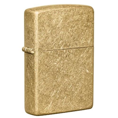 Zippo - Regular Tumbled Brass - Rabbit Habit 