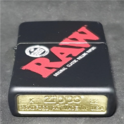 Raw zippo black with logo