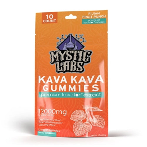 Mystic Labs Kava Kava Gummies 12000mg / 10 Count Bag 卡瓦軟糖