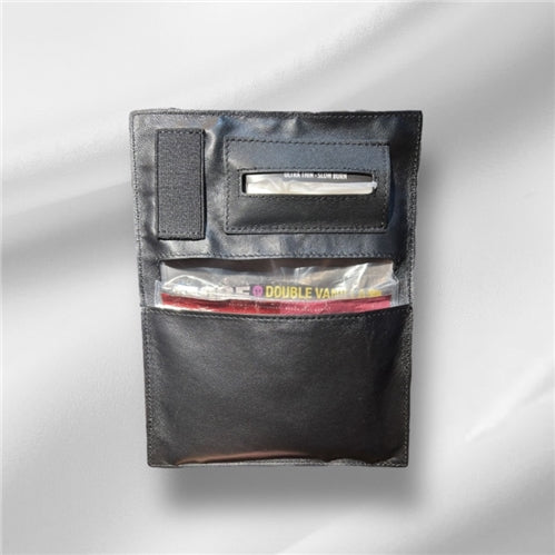 Leather tobacco bag (black)