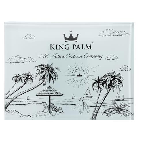 King Palm - Shatter Resistant Glass Rolling Tray - Rabbit Habit 