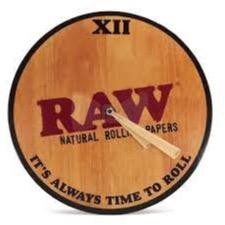 Raw Wall Clock Wood - Rabbit Habit 