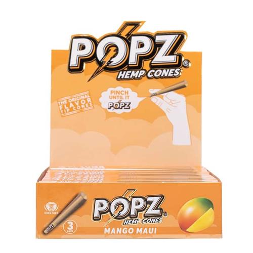 POPZ - 3 Hemp King Size Cones - Mango Maui - Rabbit Habit 