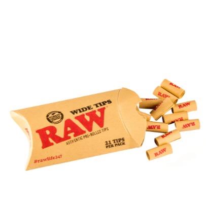 Raw - Prerolled wide tips x 21 per pack - Rabbit Habit 