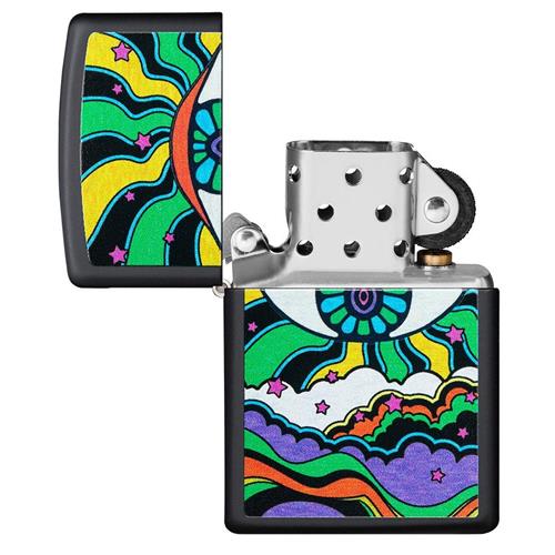 Zippo - 49699 Black Light Eye Design - Rabbit Habit 