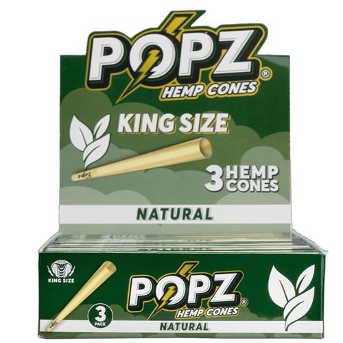 POPZ - 3 Hemp King Size Cones - Rabbit Habit 